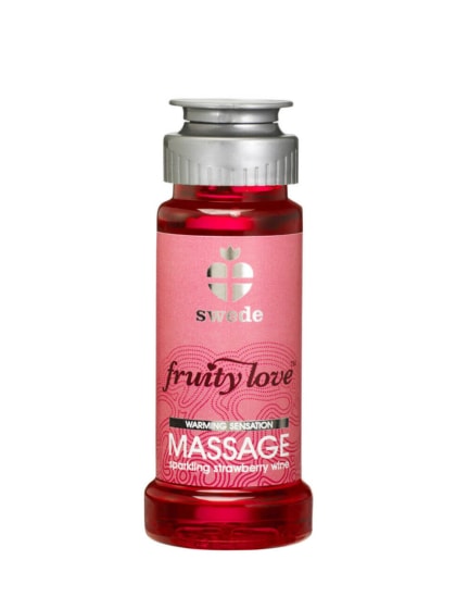 Έλαια Μασάζ Προκαταρκτικά - Fruity Love Massage Sparkling Strawberry Wine 100ml